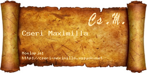 Cseri Maximilla névjegykártya